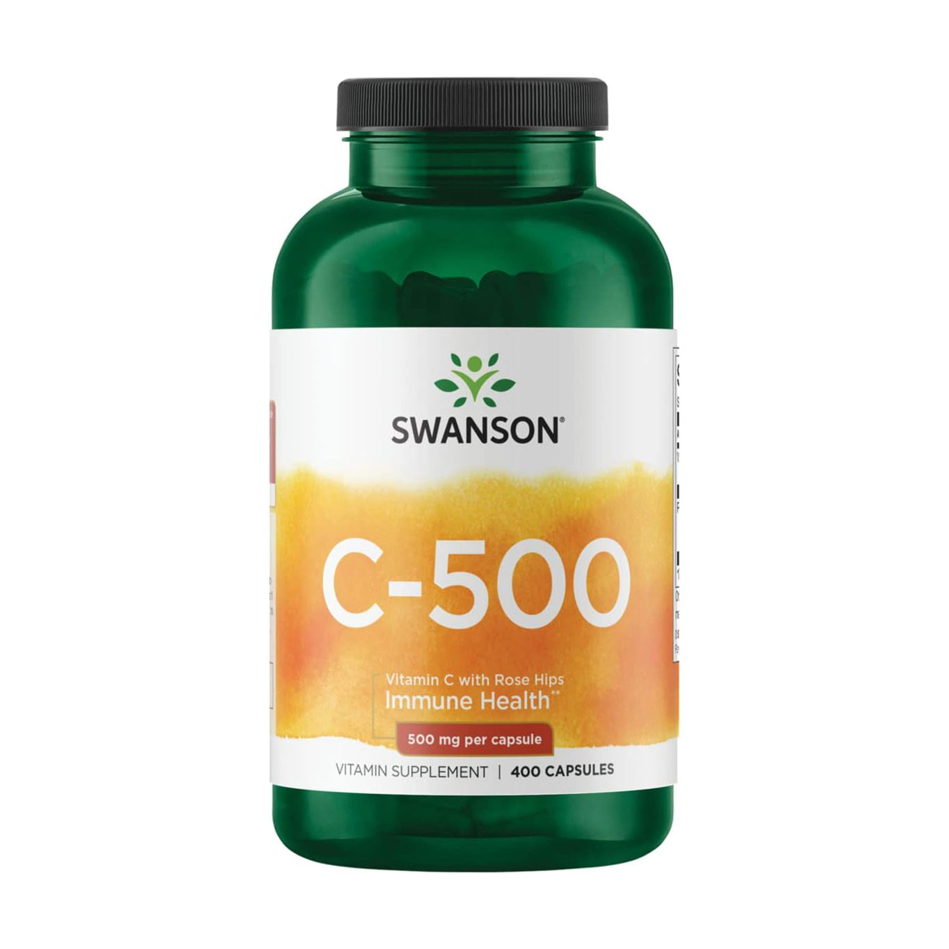 Вітамін С Swanson Vitamin C With Rose Hips з шипшиною, 500 мг, 400 капсул